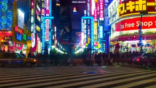 Ψήφισμα Νύχτα Λήξη Στο Shinjuku Μια Πόλη Τοποθεσία Στο Τόκιο — Αρχείο Βίντεο