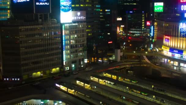 Resolución Lapso Nocturno Shinjuku Una Ubicación Ciudad Tokio Time Lapse — Vídeo de stock