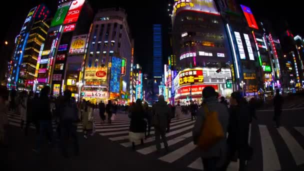 Ночь Разрешением Синджудо Город Токио Time Lapse Камера Canon Eos — стоковое видео