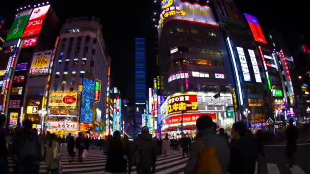 Resolução Noite Lapso Shinjuku Local Cidade Tóquio Lapso Tempo Câmera — Vídeo de Stock