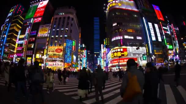 Resolución Lapso Nocturno Shinjuku Una Ubicación Ciudad Tokio Time Lapse — Vídeos de Stock