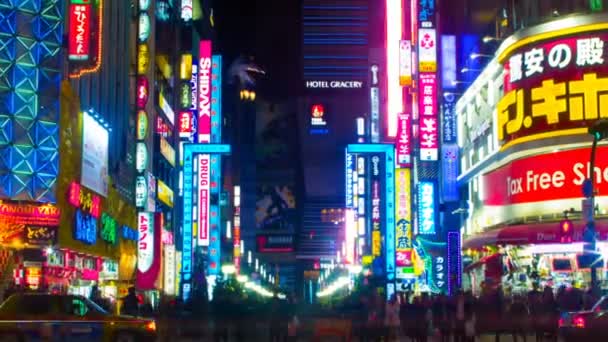 Resolução Noite Lapso Shinjuku Local Cidade Tóquio Lapso Tempo Câmera — Vídeo de Stock