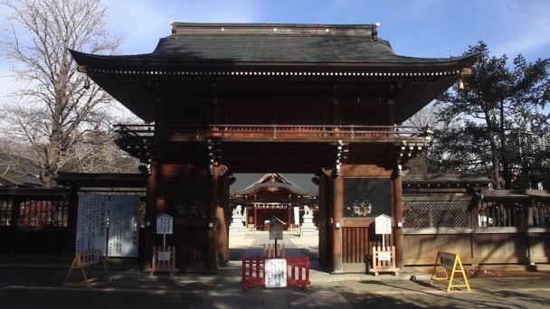 寺庙位置在立川诹神社在东京 它的传统位置在东京 摄像头 Eos — 图库视频影像