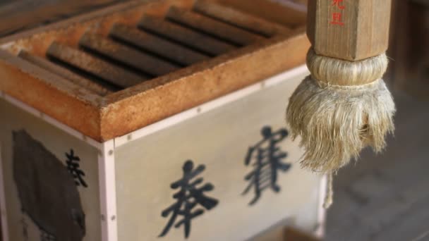 Προσκομυδή Στο Ιαπωνικό Ιερό Στο Τόκιο Μια Παραδοσιακή Τοποθεσία Στο — Αρχείο Βίντεο