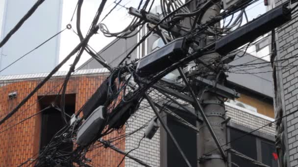 Ligne Électrique Hachiouji Tokyo Est Une Ville Située Tokyo Appareil — Video