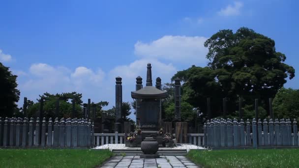 Cemetary Templo Ikegami Honmonji Tokio Lugar Tradicional Tokio Cámara Canon — Vídeo de stock