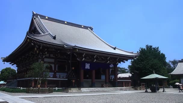 池上线 Honmonji 主要寺庙在池上线在东京或它一个传统地点在东京 摄像头 Eos — 图库视频影像