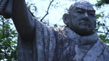 Heykel Ikegami Tokyo Ikegami Honmonji Tapınağı'nda / onun Tokyo geleneksel bir konumda. fotoğraf makinesi: Canon Eos 7d