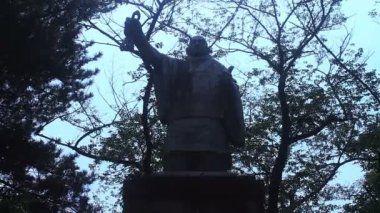 Heykel Ikegami Tokyo Ikegami Honmonji Tapınağı'nda / onun Tokyo geleneksel bir konumda. fotoğraf makinesi: Canon Eos 7d