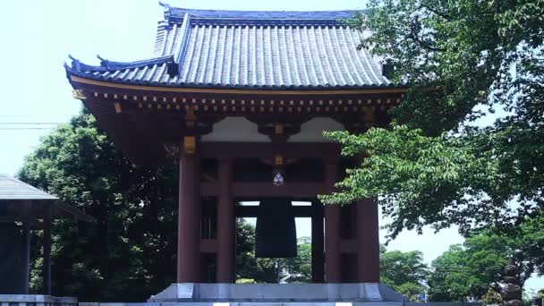 池上线 Honmonji 主要寺庙在池上线在东京或它一个传统地点在东京 摄像头 Eos — 图库视频影像