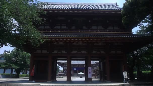 Ikegami Honmonji Huvudtemplet Ikegami Tokyo Dess Traditionell Plats Tokyo Kamera — Stockvideo