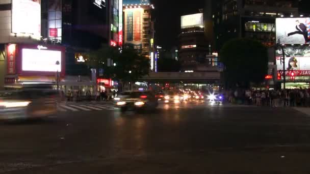 Shibuya Überquert Zeitraffer Ist Ein Ort Tokio Zeitraffer Kamera Canon — Stockvideo