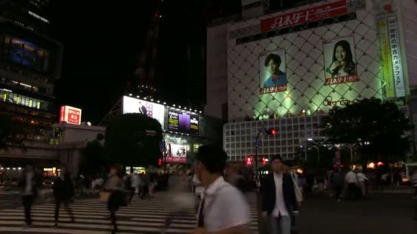 Shibuya Attraversando Time Lapse Una Posizione Della Città Tokyo Time — Video Stock