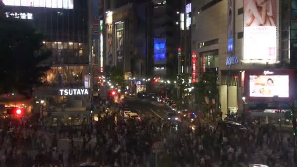 Проміжок Часу Перетинання Shibuya Його Розташування Міста Токіо Проміжок Часу — стокове відео
