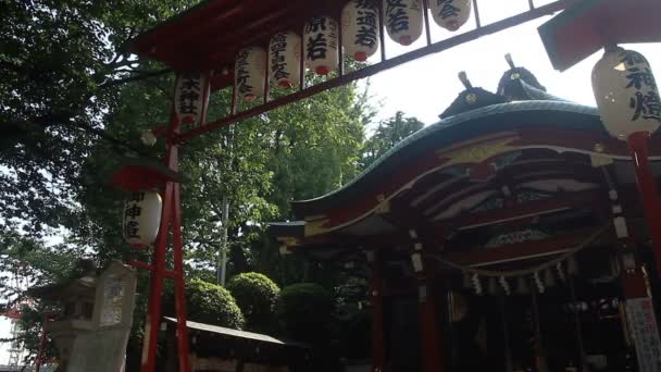 Японская Святыня Токио Традиционное Место Токио Камера Canon Eos — стоковое видео