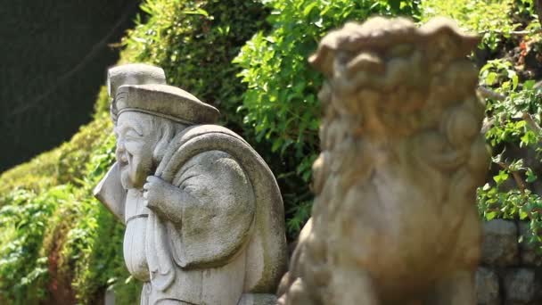 Guardian Dog Komainu Shinagawa Shrine Tokyo Its Traditional Location Tokyo — Vídeo de Stock