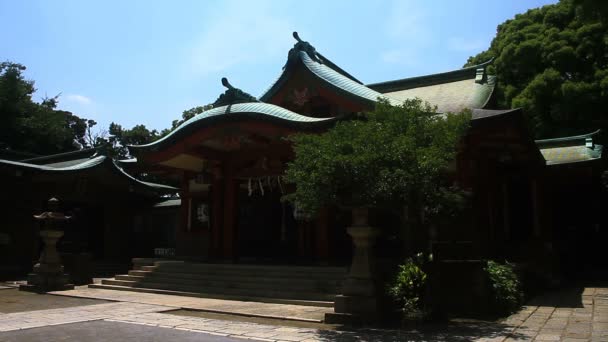 東京品川神社本堂 その東京で伝統的な場所 カメラ キヤノン Eos — ストック動画