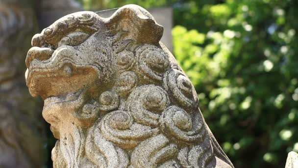 Estátua Anjo Guarda Santuário Shinagawa Tóquio Uma Localização Tradicional Tóquio — Vídeo de Stock