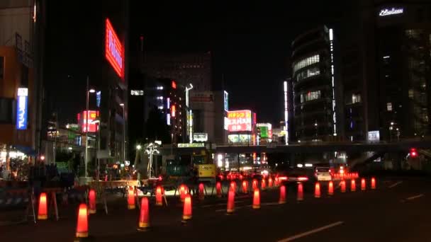 東京の新宿で時間の経過 東京市内に位置 時間の経過 カメラ キヤノン Eos — ストック動画