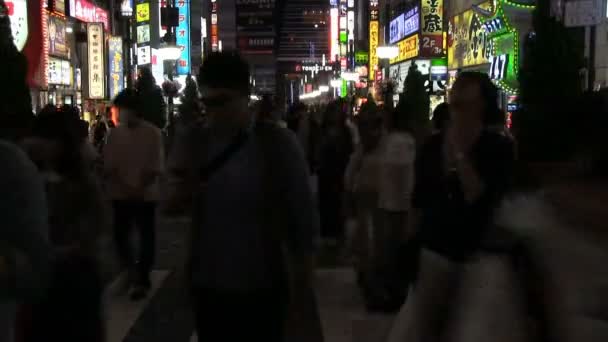 Πάροδο Του Χρόνου Στο Shinjuku Τόκιο Μια Πόλη Τοποθεσία Στο — Αρχείο Βίντεο
