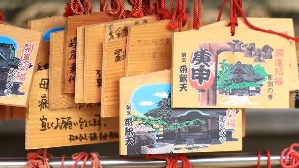 Главный Храм Дайкэйдзи Токио Традиционное Место Токио Камера Canon Eos — стоковое видео