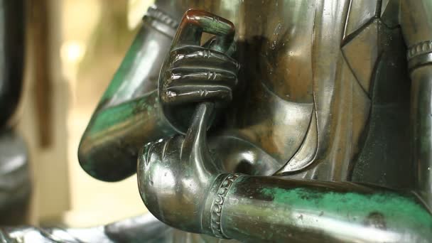 Estatua Bosatsu Templo Japonés Tokio Lugar Tradicional Tokio Cámara Canon — Vídeo de stock