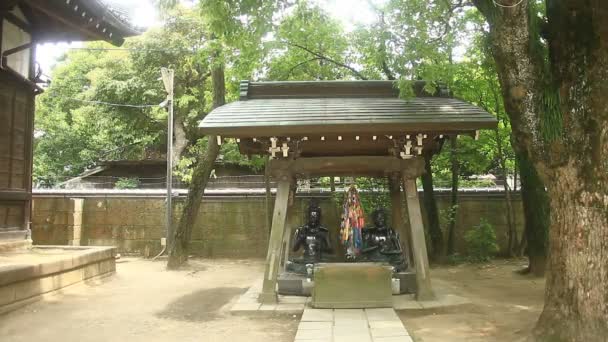 Estatua Bosatsu Templo Japonés Tokio Lugar Tradicional Tokio Cámara Canon — Vídeo de stock