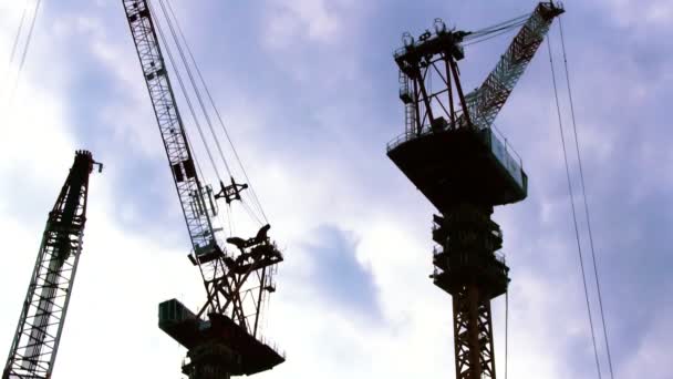 Cranes Ikebukuro Tokyo Time Lapse Its City Location Tokyo Time — Stock Video