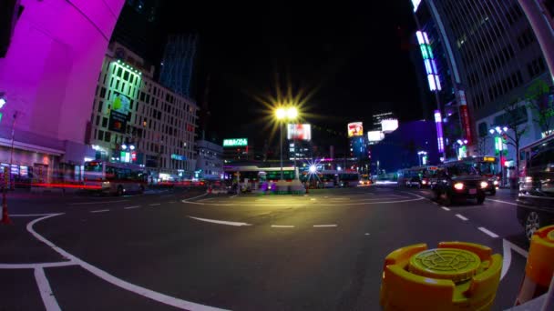 Natt Förfaller Vid Shibuya Station Tokyo Dess Ett Läge Tokyo — Stockvideo