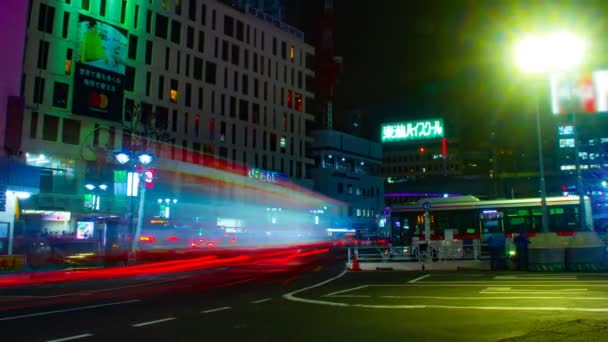 Nacht Vervallen Bij Shibuya Station Tokio Its Een Locatie Tokio — Stockvideo