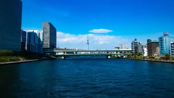 Time Lapse Eitai Bridge South Side Tokyo Its City Location — Stock Video