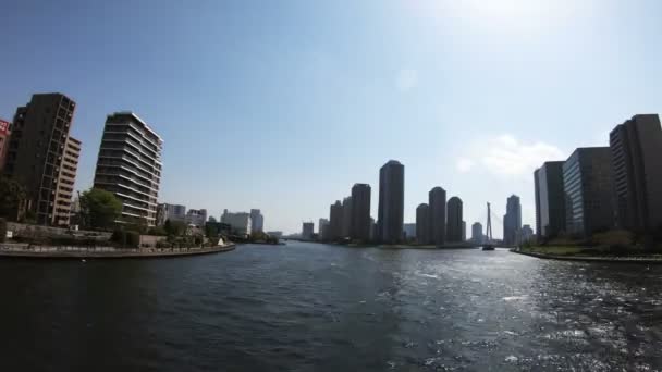 Zaman Atlamalı Tokyo Güney Yan Eitai Köprüsünde Onun Tokyo Şehir — Stok video