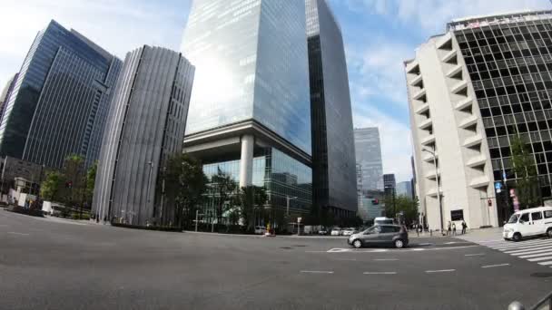 Ootemachi 2018年4月09日 它在东京的城市位置 时间流逝 摄像头 Eos Mark4 — 图库视频影像