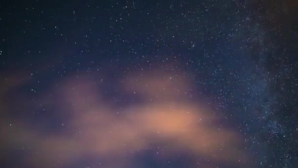 夜の静岡の星空のタイムラプス — ストック動画