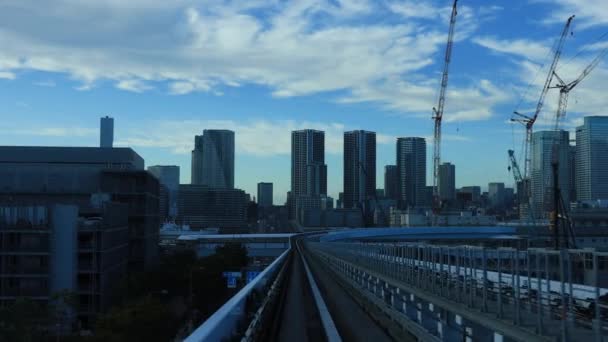 东京悠里子美铁路线上的一个前沿观点 — 图库视频影像