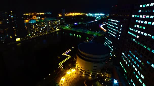 位于东京神奈川市的一个小镇，经过了一个城市景观的夜晚 — 图库视频影像