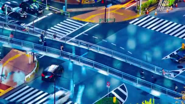 Tokyo 'nun kentsel şehrinde bir zaman aralığı. Yüksek açılı uzun açılı zoom. — Stok video