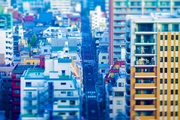 Un paesaggio urbano in miniatura nella città urbana di Tokyo — Foto Stock