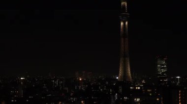Tokyo 'daki şehir şehrinde bir Tokyo gökyüzü ağacı.