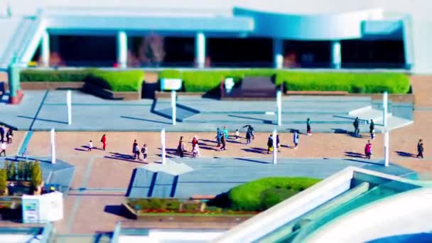 Timelapse miniaturowego miejskiego krajobrazu w miejskim mieście w Tokio tiltshift — Wideo stockowe