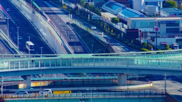 Una timelapse di autostrada alla città urbana di Tokyo zoom a lungo termine — Video Stock