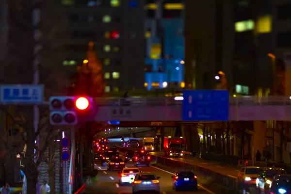 Eine nächtliche Miniatur-Neon-Straße in Shibuya — Stockfoto