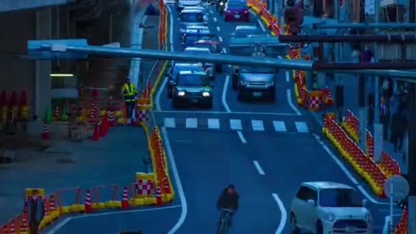 Een timelapse van de stedelijke stad straat in Shibuya Tokio daglang shot zoom — Stockvideo