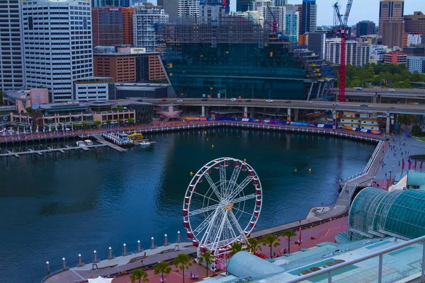 A bay area at Darling harbour in Sydney high angle — Stock Photo, Image