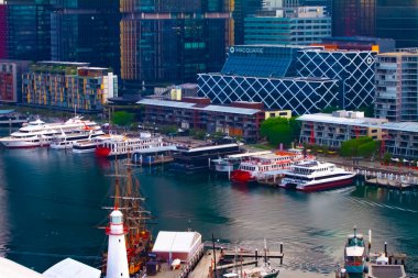 Sydney 'de Darling Limanı' nda bir şafak körfezi bölgesi.