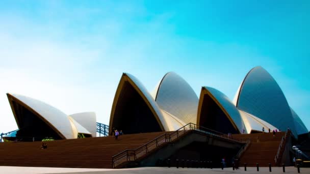 Uma tmelapse na casa Opera em Sydney tiro largo panning — Vídeo de Stock