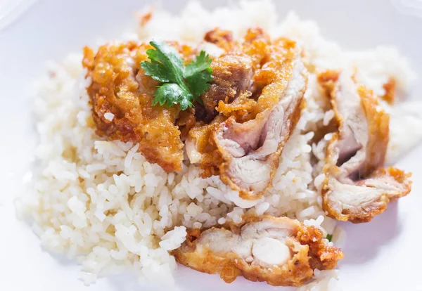 Nasi ayam Thailand, makanan latar belakang — Stok Foto
