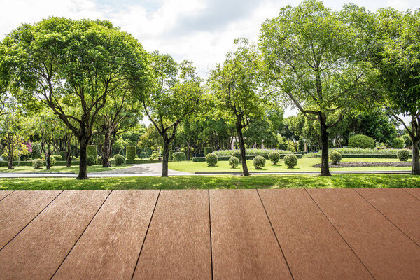 Вид на дерево на фоне деревянных досок
