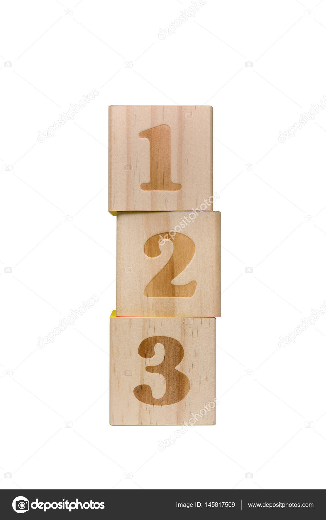 numbered wooden blocks