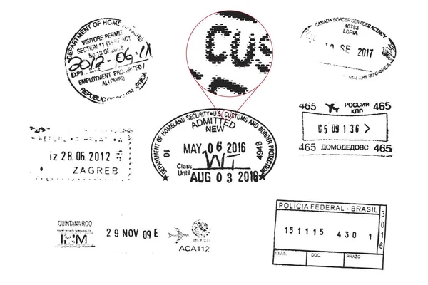 Znaczki paszportowe — Wektor stockowy
